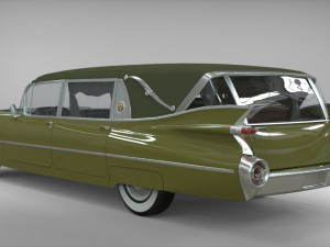 cadillac hearse space wagon 1959 Model 3D