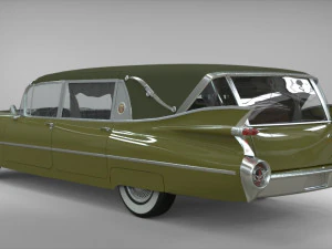 cadillac hearse space wagon 1959 3D Model