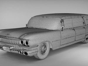 cadillac hearse space wagon 1959 Model 3D