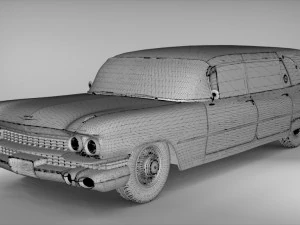 cadillac hearse space wagon 1959 3D Model
