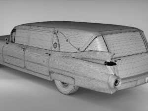 cadillac hearse space wagon 1959 3D Model