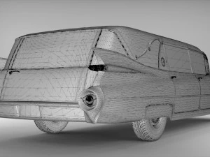 cadillac hearse space wagon 1959 3D Model