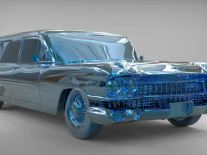 cadillac hearse space wagon 1959 3D Model
