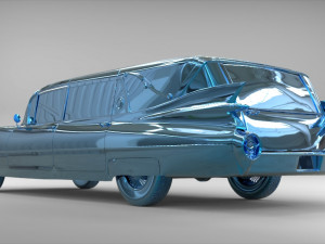 cadillac hearse space wagon 1959 Model 3D