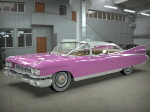 cadillac coup&eacute; de ville 1959 Modello 3D