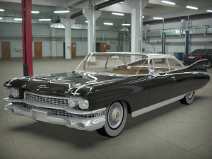 cadillac coup&eacute; de ville 1959 Modello 3D