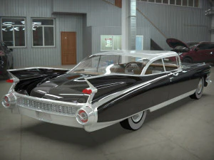 cadillac coup&eacute; de ville 1959 Modello 3D