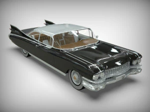 cadillac coup&eacute; de ville 1959 Modello 3D