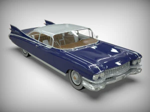 cadillac coup&eacute; de ville 1959 Modello 3D