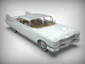 cadillac coup&eacute; de ville 1959 Modello 3D