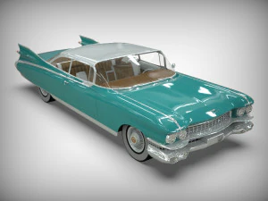 cadillac coup&eacute; de ville 1959 Modello 3D
