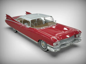 cadillac coup&eacute; de ville 1959 Modello 3D