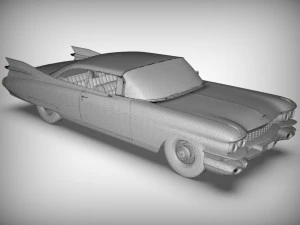 cadillac coup&eacute; de ville 1959 Modello 3D