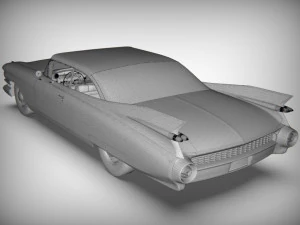 cadillac coup&eacute; de ville 1959 Modello 3D