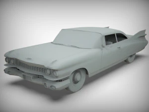 cadillac coup&eacute; de ville 1959 Modello 3D