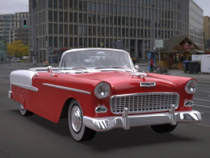 chevy belair convertible 1955 3D Model