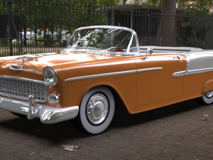 chevy belair convertible 1955 3D Model