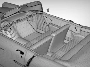 chevy belair convertible 1955 3D Model