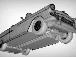 chevy belair convertible 1955 3D Model