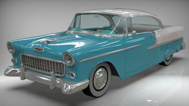 chevy belair coupe 1955 Modelo 3D .c4d .max .obj .3ds .fbx .stl .blend 