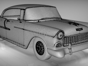 chevy belair coupe 1955 Modelo 3D