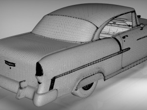chevy belair coupe 1955 Modelo 3D