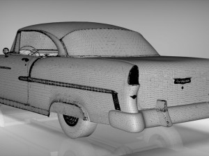 chevy belair coupe 1955 Modelo 3D