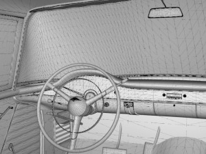 chevy belair coupe 1955 Modelo 3D