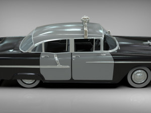 police car belair sedan 1955 3D Model