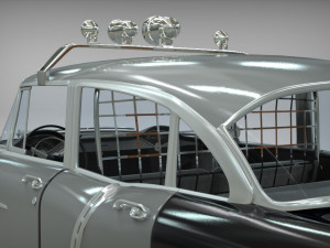 police car belair sedan 1955 3D Model