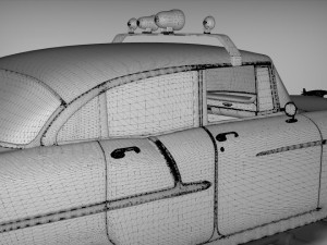 police car belair sedan 1955 3D Model