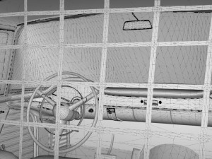 police car belair sedan 1955 3D Model