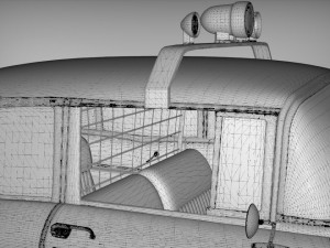 police car belair sedan 1955 3D Model