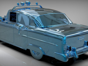 police car belair sedan 1955 3D Model