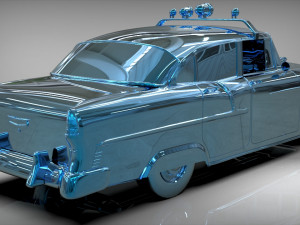 police car belair sedan 1955 3D Model