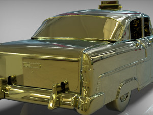 taxi yellow cab belair sedan 1955 3D 모델