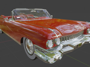 cadillac eldorado biarritz 1959 mid poly 3D-Modell