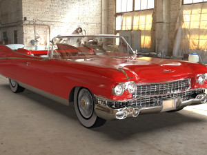 cadillac eldorado biarritz 1959 mid poly 3D-Modell