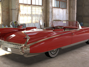 cadillac eldorado biarritz 1959 mid poly 3D-Modell