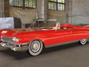 cadillac eldorado biarritz 1959 mid poly 3D-Modell