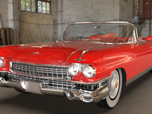 cadillac eldorado biarritz 1959 mid poly 3D-Modell