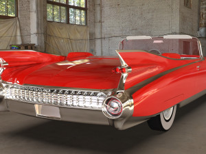 cadillac eldorado biarritz 1959 mid poly 3D-Modell