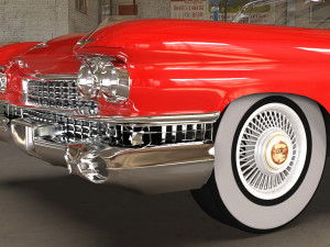 cadillac eldorado biarritz 1959 mid poly 3D-Modell
