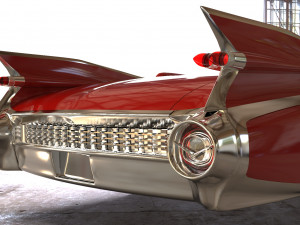 cadillac eldorado biarritz 1959 mid poly 3D-Modell