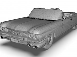 cadillac eldorado biarritz 1959 mid poly 3D-Modell