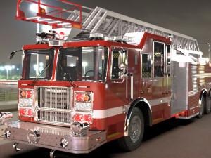 firetruck seagrave 2006 43k low-poly 3D मॉडल