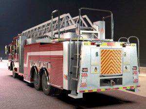 firetruck seagrave 2006 43k low-poly 3D मॉडल