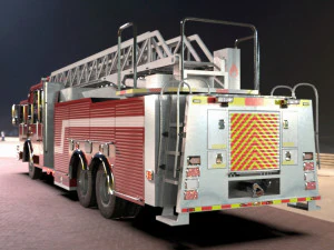 firetruck seagrave 2006 43k low-poly 3D Model