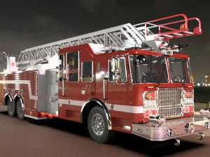 firetruck seagrave 2006 43k low-poly 3D Model