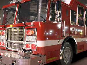 firetruck seagrave 2006 43k low-poly 3D मॉडल